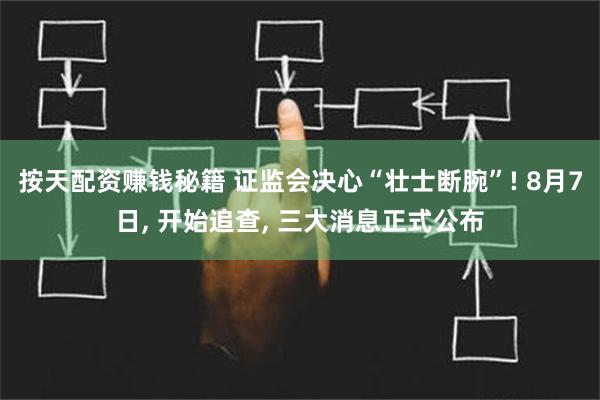 按天配资赚钱秘籍 证监会决心“壮士断腕”! 8月7日, 开始追查, 三大消息正式公布