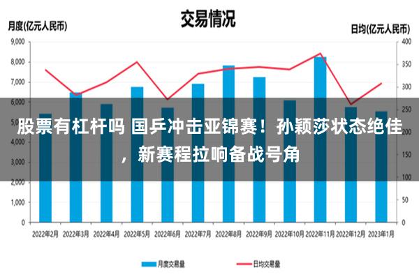 股票有杠杆吗 国乒冲击亚锦赛！孙颖莎状态绝佳，新赛程拉响备战号角